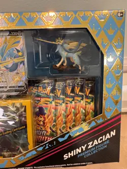 Pokemon TCG Crown Zenith Shiny Zacian Premium Figure Collection Box 2023 SEALED - Image 5