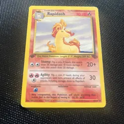 1999 Pokemon Jungle 1st Edition Rapidash #44/64 - Image 1