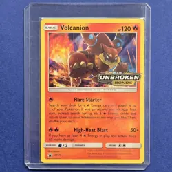 Volcanion Pokemon Prerelease SM179 Unbroken Bonds Stamped Holo Promo - Image 1