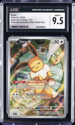 2025 POKEMON SVP EN-SV BLACK STAR PROMO #173 EEVEE CGC 9.5 - Image 1