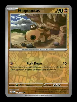 Hippopotas Reverse Holo Common SV10: Destined Rivals 105/182 NM Pokemon NM - Image 1