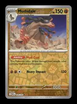 Mudsdale Reverse Holo Uncommon SV10: Destined Rivals 108/182 NM Pokemon NM - Image 1