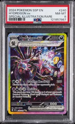 2024 POKEMON SSP EN-SURGING SPARKS SPECIAL ILLUSTRATION RARE HYDREIGON EX PSA 8 - Image 1