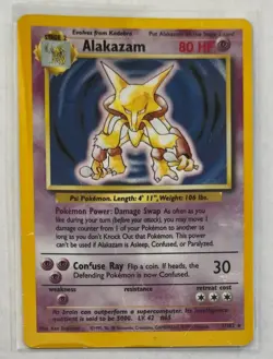 Pokemon Alakazam TCG 1/102 Base Set Holo Rare Unlimited - Image 1