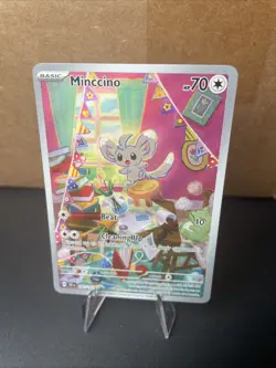 Minccino 182/162 IR Illustration Rare Temporal Forces Pokemon TCG Holo NM - Image 1