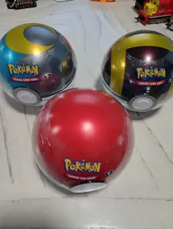 Lot Of 3 Pokemon TCG Pokeball Tins All Sealed Mixed Lot - Image 1