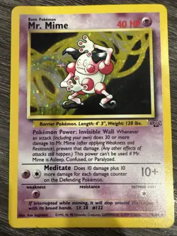Pokemon Mr Mime Sr Mime #22/64 English Jungle Set 2000 Rare MP - Image 1