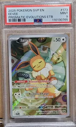 2025 POKEMON SVP PRISMATIC EVOLUTIONS ETB PROMO #173 EEVEE PSA 9 - Image 1