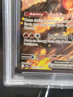 2025 POKEMON JOURNEY TOGETHER SPECIAL ILLUSTRATION RARE #182 VOLCANION EX PSA 10 - Image 4
