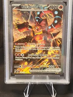 2025 POKEMON JOURNEY TOGETHER SPECIAL ILLUSTRATION RARE #182 VOLCANION EX PSA 10 - Image 5