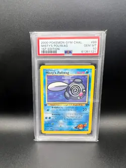 Pokemon TCG - Misty Poliwag- 1st Edition - 89 - Gym Challenge - PSA 10 - Image 1