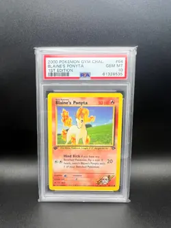 Pokemon TCG - Blaines Ponyta- 1st Edition - 64 - Gym Challenge - PSA 10 - Image 1