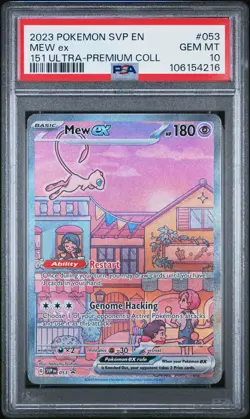 2023 POKEMON SVP EN-SV BLACK STAR PROMO 151 ULTRA-PREM COLL #053 MEW EX PSA 10 - Image 1