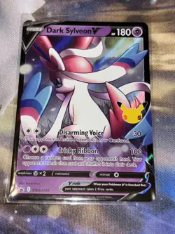 Dark Sylveon V SWSH134 Pokemon Celebrations Black Star Promo Card Anniversary - Image 1