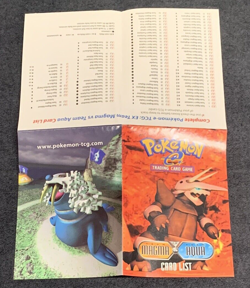 Pokemon EX TEAM MAGMA VS TEAM AQUA - Rulebook - Card List - Bench's - Image 2