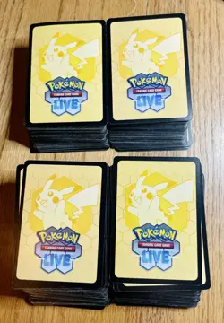 100x Pokemon Trading Card Game Live Mega Evolution Code Cards - Image 1