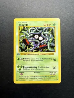 Pokemon Cards: Base Set 1st Edition Common: Tangela 66/102 - Image 1