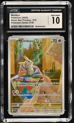 Mimikyu SVP 075 Pokemon Center Stamped CGC 10 GEM MINT Paldean Fates Graded Card - Image 3