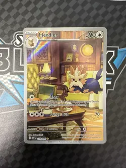 Pokemon TCG Herdier White Flare Illustration Rare Card 155/086 - Image 1