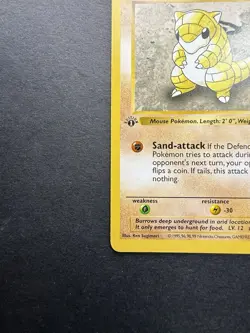 Pokemon Cards: Base Set 1st Edition Common: Sandshrew 62/102 - Image 5