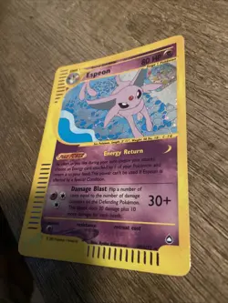 Pokemon E-Series Holo Rare Vintage Card Espeon H9/H32 Aquapolis NM Condition - Image 4