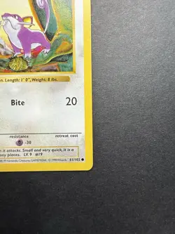 Pokemon Cards: Base Set 1st Edition Common: Rattata 61/102 - Image 4