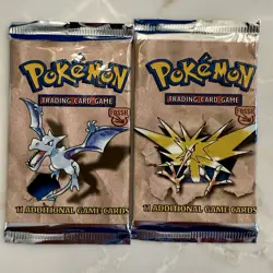 1999 Pokemon Fossil Booster Pack 11 Cards Factory Sealed 2 Packs Heavy WOTC - Image 3