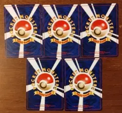 Lot of 5 Vintage Pokemon Cards Japanese 1996 Sabrina's Psyduck See Pictures - Image 5