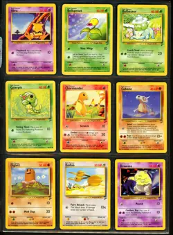 2000 Pokemon BASE SET 2 Edition NEAR COMPLETE Non Holo COMMON Cards Lot WotC NM+ - Image 2
