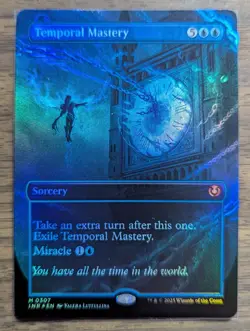 MTG Temporal Mastery Borderless Foil from Innistrad Remastered NM - Image 1