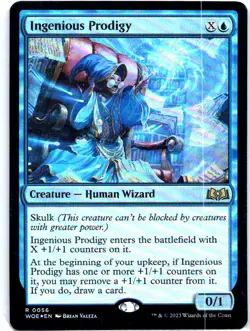 #56 Ingenious Prodigy Wilds of Eldraine Rare Foil - Image 1