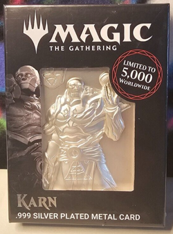 Magic the Gathering Limited Edition .999 Silver Plated Karn Ingot - Image 1