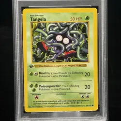Tangela #66 1st Edition Base Set 1999 Pokemon Game PSA 9 🍃 - Image 2