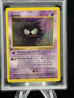 Gastly #50 1st Edition Base Set 1999 Pokemon Game PSA 9 👻 - Image 2