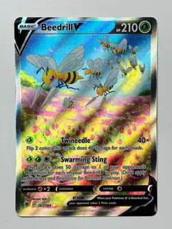 Pokemon TCG Beedrill V 161/189 Astral Radiance Holo Ultra Rare, NM - Image 2