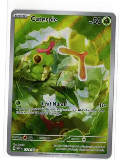 Pokemon 151 Caterpie 172/165 Scarlet & Violet Illustration Rare IR NM - Image 1