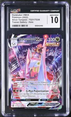 ✨✨ CGC 10 DURALUDON VMAX TG21/TG30 Silver Tempest Trainer Gallery Holo Pokemon - Image 1