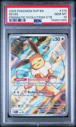 2025 POKEMON SVP EN-SV BLACK STAR PROMO #173 EEVEE PSA 10 - Image 1