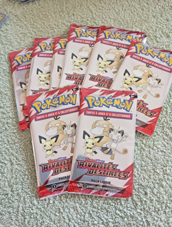 LOT DE 4 BOOSTER CARTES POKEMON RIVALITES DESTINEES PACK LOISIR FR NEUF SCELLE - Image 1