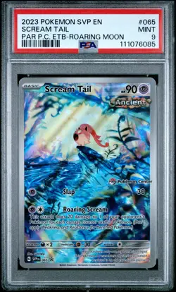 2023 POKEMON PARADOX RIFT POKEMON CENTER ETB PROMO SVP #065 SCREAM TAIL PSA 9 - Image 1