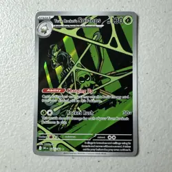 Pokemon TCG Destined Rivals Team Rockets Spidops Illustration Rare Card 187/182 - Image 1