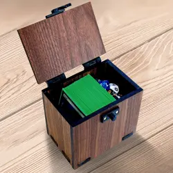 Commander Deck Box, 100+ Cards, Dice Tray, Handmade Wood - Image 5