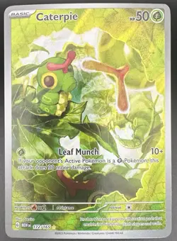 Pokemon TCG Caterpie 172/165 Scarlet & Violet 151 Illustration English NM Card - Image 1