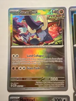 Pokemon TCG Prismatic Evolutions Masterball Holo Lot of 4 Cards Noctowl & More - Image 2