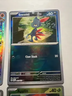 Pokemon TCG Prismatic Evolutions Masterball Holo Lot of 4 Cards Noctowl & More - Image 3