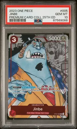 ONE PIECE Premium Card Collection 25th Anniversary JINBE ST01-005 PSA 10 - Image 1