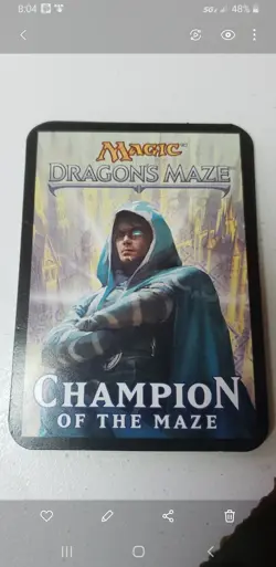 CHAMPION OF THE MAZE Magic MTG promo achievement card Jace picture DCI Dragon's - Image 1