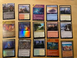 Magic The Gathering Lot Of 15 Rare LAND Cards NM - Image 1