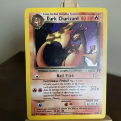 Pokemon Dark Charizard TCG Team Rocket Holo Card 4/82 NM Condition - Image 1