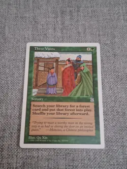 Three Visits RARE Magic the Gathering card - Image 1
